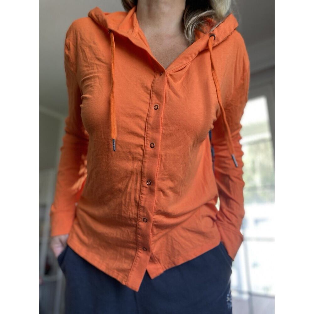 ANATOMIE Luxury Travel Brand Women’s Orange Hoodie Modal Cotton Blend M NWT